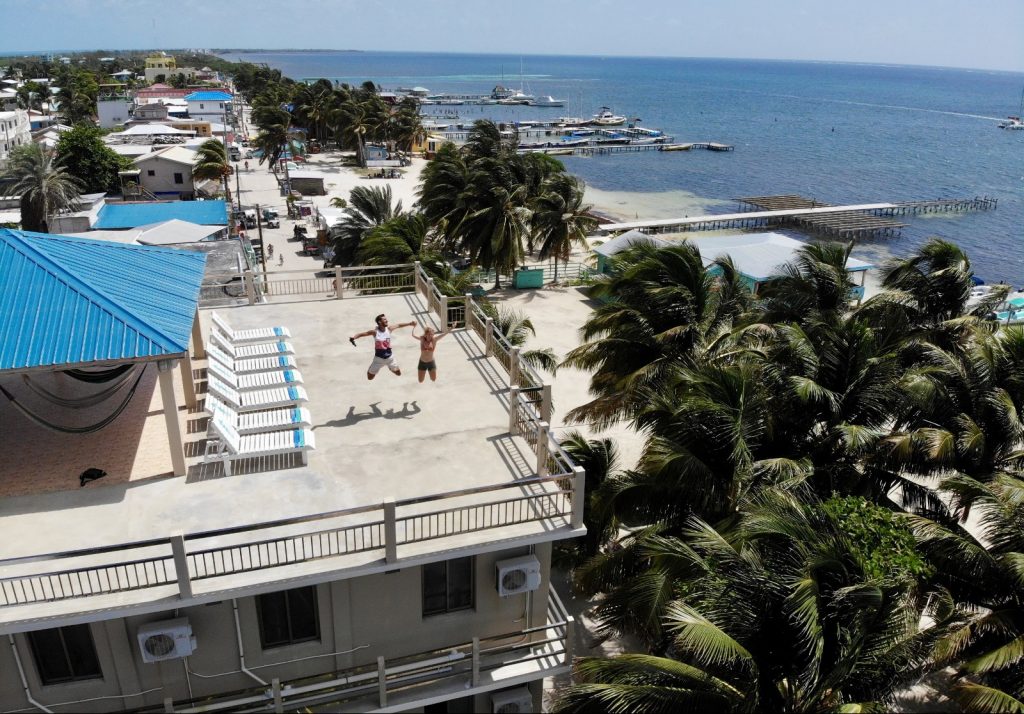 Drohne auf Caye Caulker