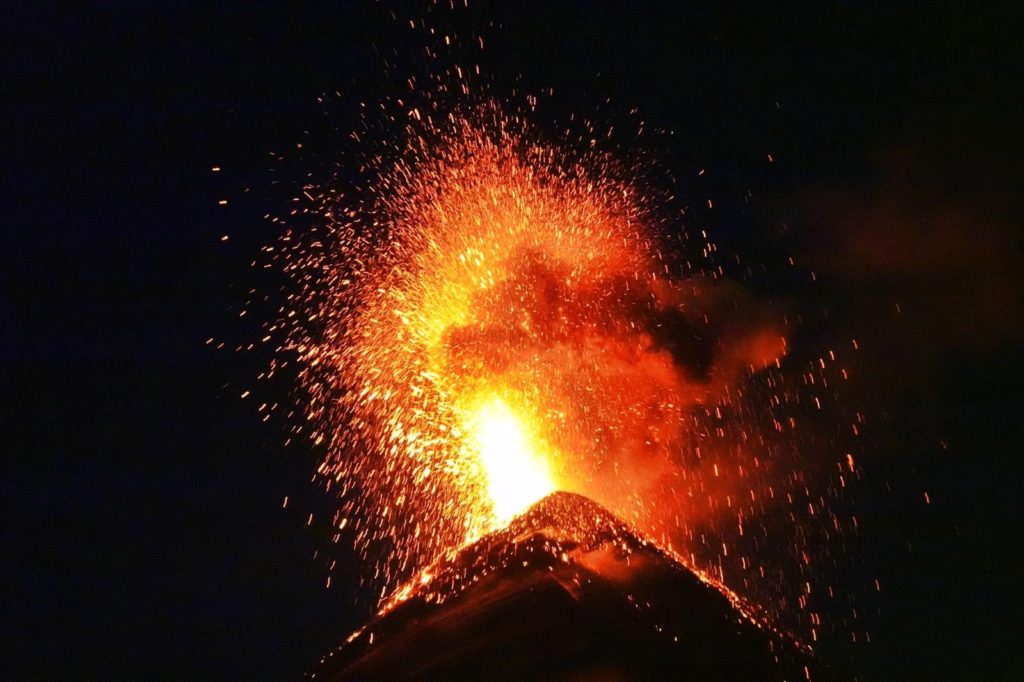 ulkan lava Ausbruch, Antigua guatemala