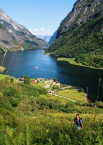 Naeroyfjord Rimstigen Wanderung, Norwegen