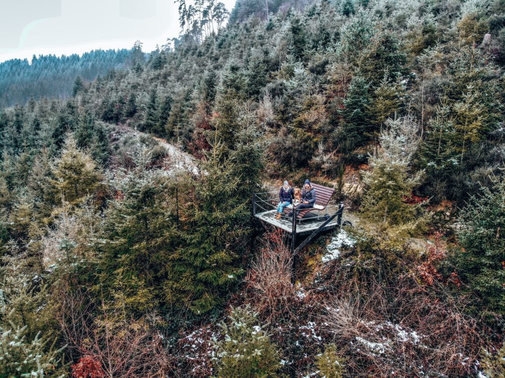 Traumschleife Masdascher Burgherrenweg - Wandern im Hunsrück Traumschleife Masdascher Burgherrenweg per Drohne